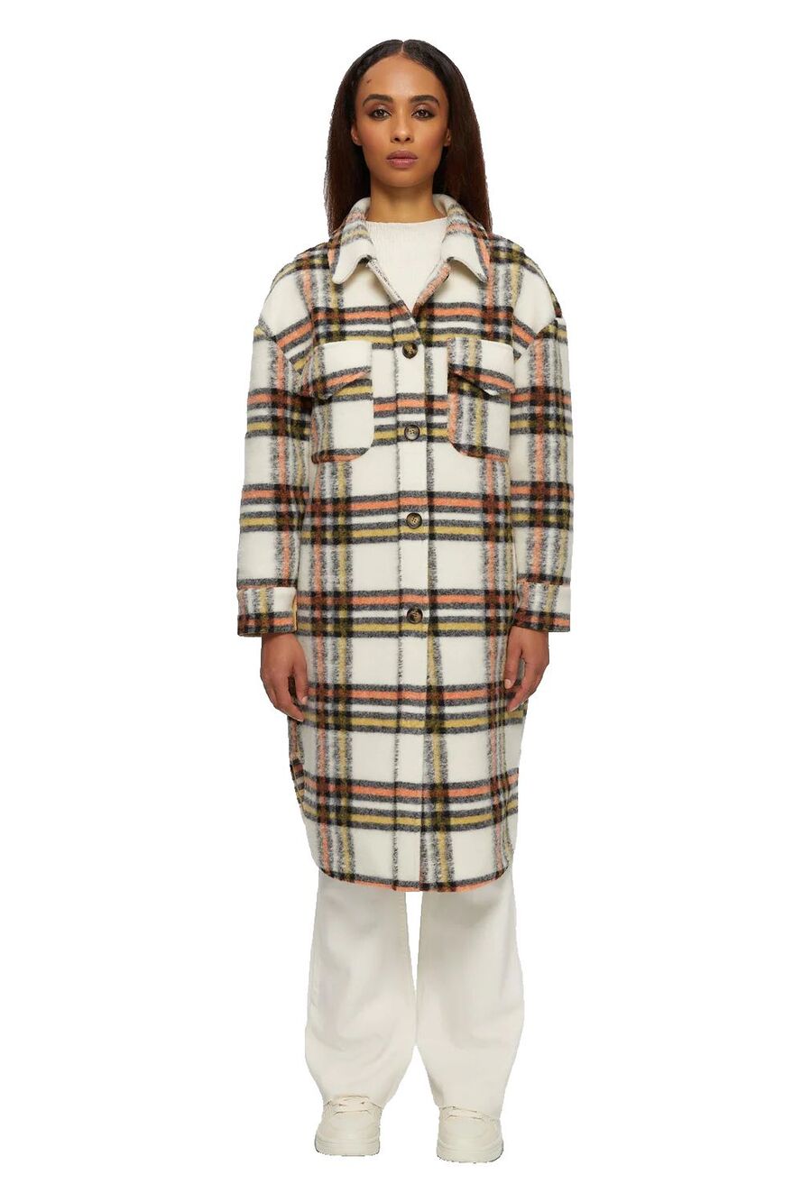 Noize Anthropologie Women’s Greta Long Vegan Wool Shacket Coat size L NWT Plaid